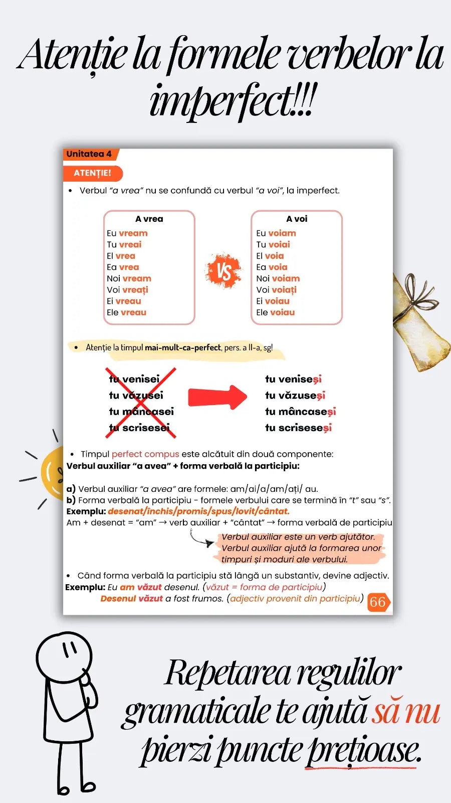 Regulile verbelor la imperfect